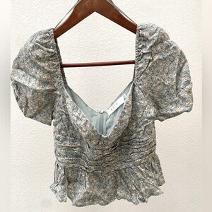 ASTR the label | Floral Peplum Top | S